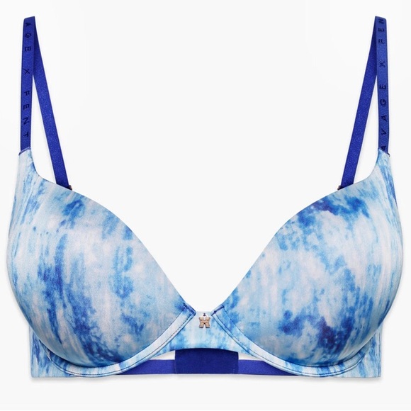 Savage X Fenty Push Up Bra - Microfibre, colour “Tie Dye Me Up” Blue and White - Picture 3 of 3